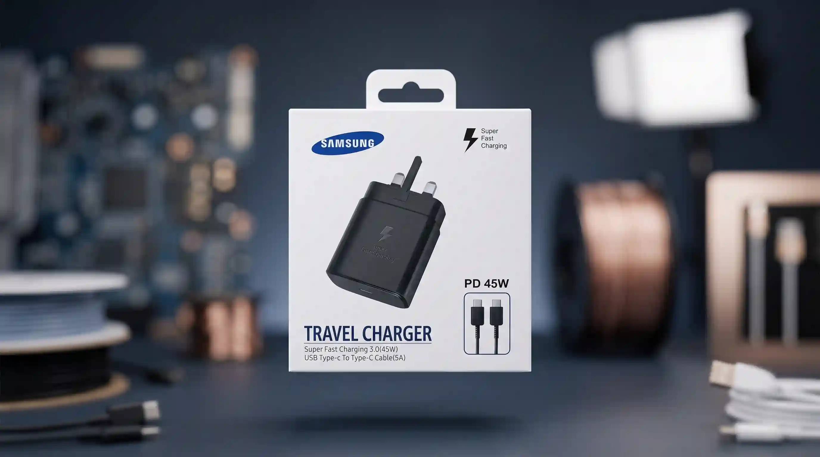 Samsung 45W PD Travel Charger with 5A USB-C to USB-C Cable