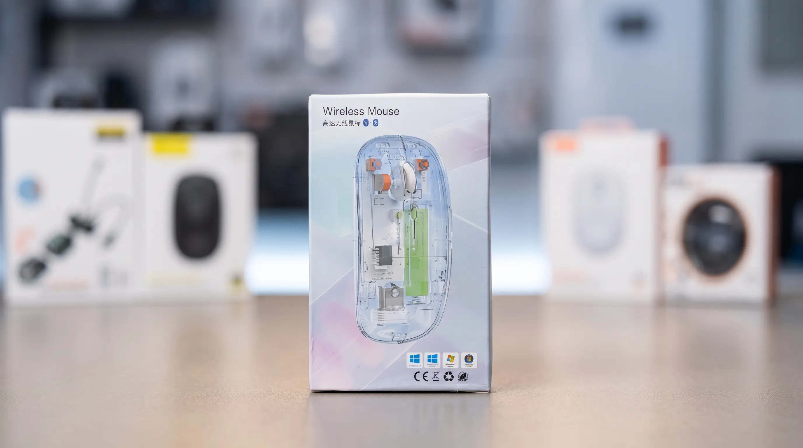 Transparent Dual-Mode Rechargeable Wireless Mouse